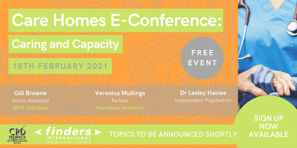 Care homes E-Con 2021|||ramsdens logo|mfg logo||Dr Lesley Haines|Care homes E-Con 2021|Ramsden sol
